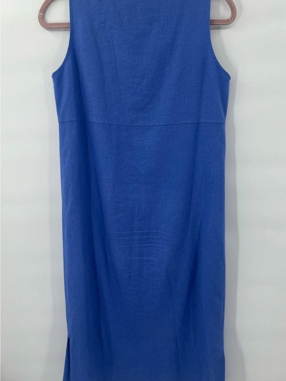 Vintage 90s Positive Attitude Blue Linen Blend Dress Jacket Set 6 NWOT 1180